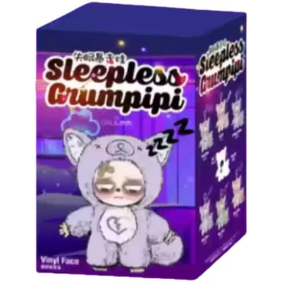 Grumpipi Op Voorraad Originele Sleepless Grumpipi Serie Blind Box Vinyl Gezicht Pluche Pop Macaron Kleur Tas Decor Collectie Speelgoed Hoge Kwaliteit Cadeau gray