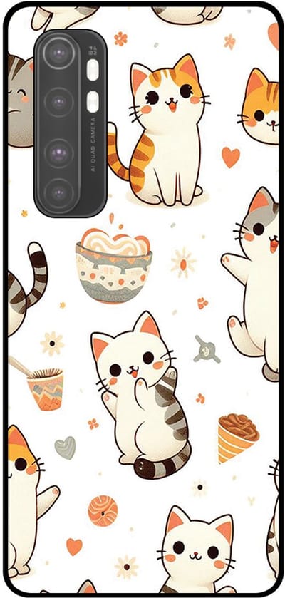 Smartphonica Telefoonhoesje Geschikt voor Xiaomi Mi Note 10 Lite met katten opdruk - TPU backcover case cat design geschikt voor Xiaomi MI Note 10 Lite