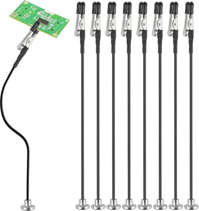 Derde hand soldeerhulp met magnetische voet en flexibele zwanenhals - 8 stuks