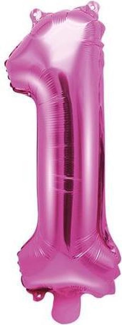 PARTYDECO - Roze aluminium cijfer ballon - Decoratie > Ballonnen