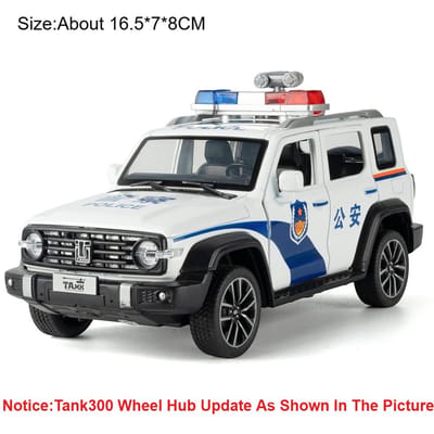 1:32 Tank 300 X-Trail Legering Diecast Politieauto Model Speelgoed Deuren Geopend Geluid Licht Pull Back Miniature Voertuigen Jongens Festival Cadeau