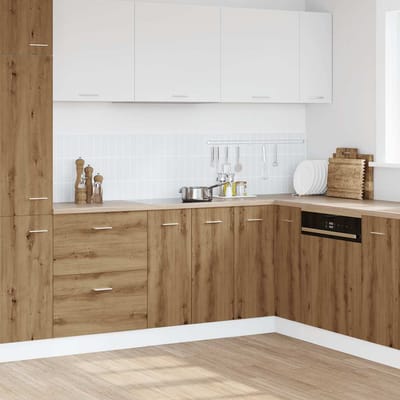vidaXL - Onderkast - Lyon - 60x46x81,5 - cm - bewerkt - hout - artisanaal - eikenkleur