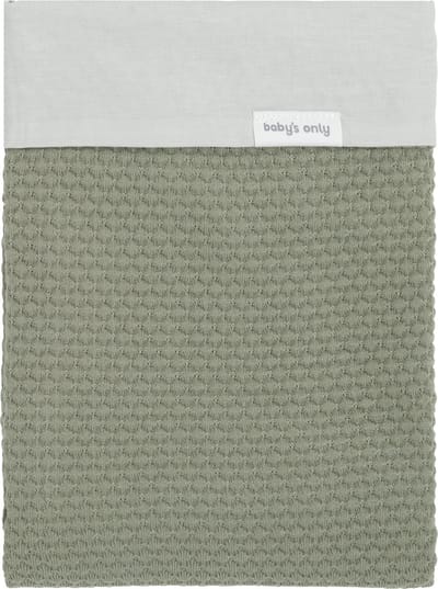 Baby's Only Gebreid baby dekbedovertrek ledikant - baby deken Sky - Urban Green - 100x135 cm
