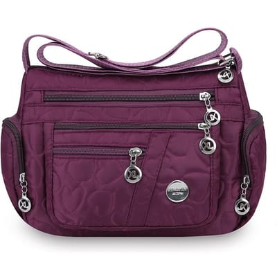 Tas Dames Grote Capaciteit Schoudertas Waterdicht en Slijtvast Multi-Zak Pendel Vrije Tijd Outdoor Crossbody Tas blue