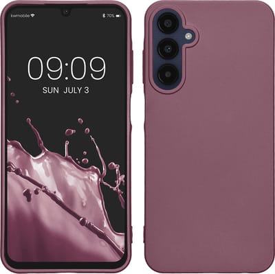 kwmobile telefoonhoesje geschikt voor Samsung Galaxy A25 - Hoesje voor smartphone - Back cover in metallic lila