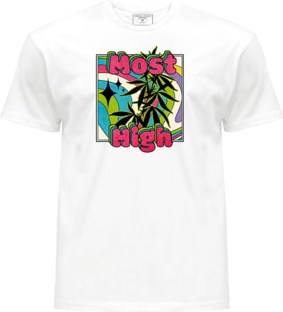 Nice Weed t-shirt Most High chill model 100% cotton high quality Funny t-shirt with weed quote