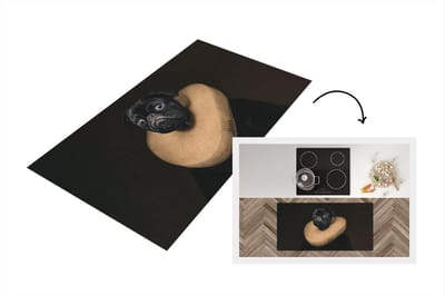 Keukenloper - Loper keuken - Hond - Kunst - Dierenkop - 120x60 cm - Keukenloper vinyl