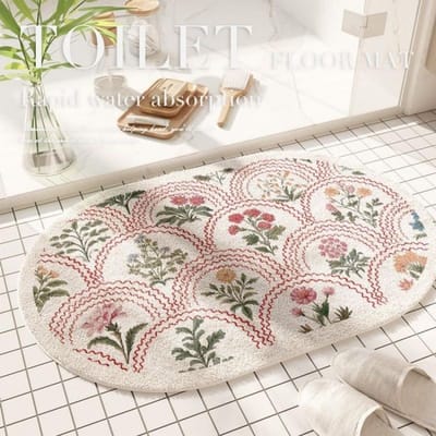 Luxe badkamervloermat Bloem badkamervloermat Imitatie kasjmier huurhuis Luie badkamermat Entree deurmat 40x60cm15.7x23.6in