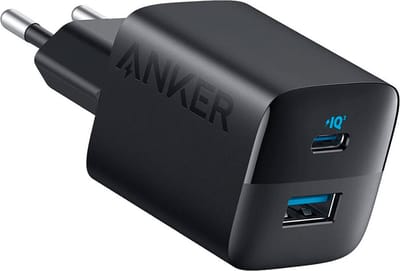 Anker 323 - USB-C Charger (33W) - 2-poorts compacte oplader - Kabel niet meegeleverd - Zwart