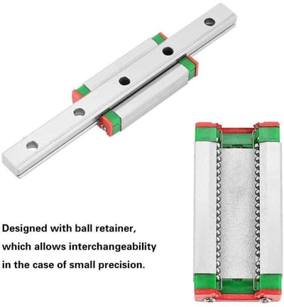 Dailygoods- Lineaire Geleiderail 100 mm - Hoge Precisie - Glijrail - Blok - Lagerstaal - Lichtgewicht