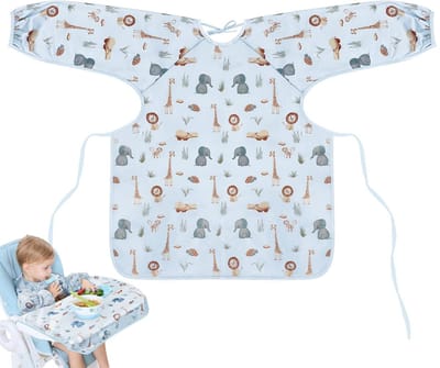 NTHProducts - Baby Sleeve Bib - Eetschort voor peuters - Geschikt voor hoogzitjes - Waterdicht en makkelijk schoon te maken - Voor jongens en meisjes -...