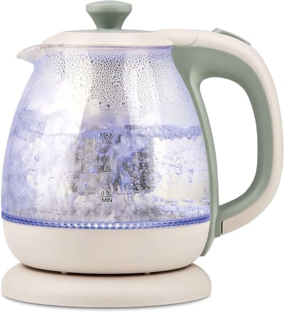 AHD® Waterkoker glas - Waterkoker - Aquagroen - ‎21cm x 20cm x 16cm