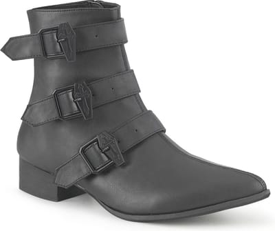 DemoniaCult - WARLOCK50C Enkellaars - US 4 - 36 Shoes - Zwart