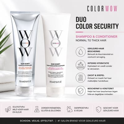 Color Wow Duo Color Security Shampoo + Color Security Conditioner Normal to Thick Hair 250ml | Extra voordelig