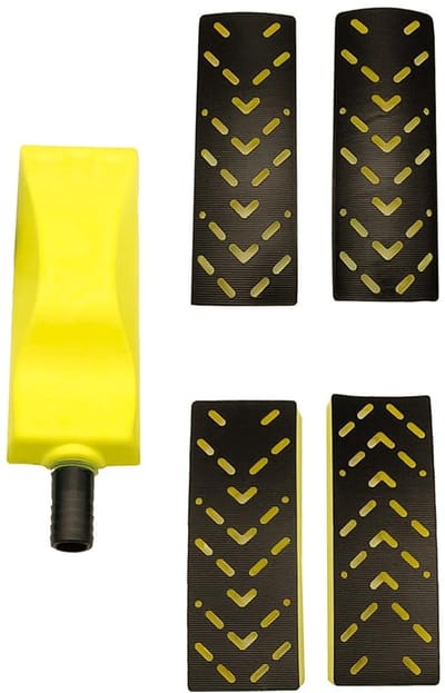 JHUBERS- Schuurblok met handvat - Geschikt voor 70x198mm schuurstroken - Inclusief 3 reserve schuurblokken - Voor vulmiddelen/stopverf - Ideaal voor houtbewerking/gipsplaatverwerking - Schuurmachine