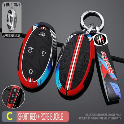 5 7 Knoppen Auto Sleutelhoes Cover Shell Fob Voor Hyundai Kona Ev Grandeur Gn7 Ioniq 6 Afstandsbediening Auto Interieur Accessoires
