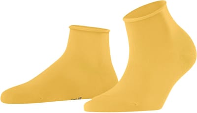 FALKE Cotton Touch eenkleurig katoen sokken dames geel - maat 35-38