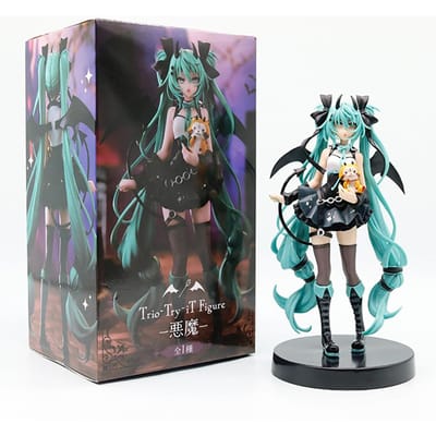 19cm Anime Klein Duiveltje Hatsune Miku Actiemodel Kleine Wasbeer Donkere Engel PVC Verzamermodel Animatie Perifere Ornamenten