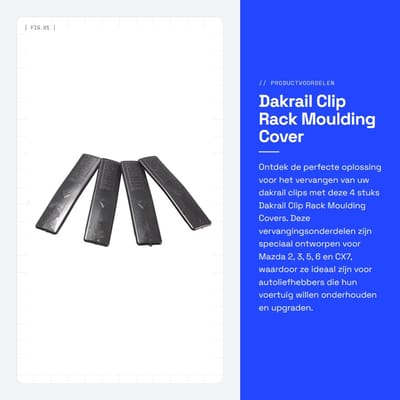 Dailygoods- Dakrail Clip Vervanging - 4 Stuks - Kunststof - Zwart - 13 x 52 mm - Compatibel met Mazda 2/3/5/6/CX7