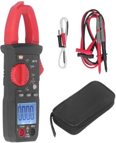 Digitale Stroomtang - Multimeter Tester - Elektrisch Meten - Contactloze NCV - 142 Inch Kaak - Zwart