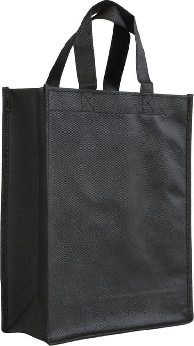 Shopper Bag - 10 stuks - Zwart - 24x30x10cm - Non Woven - Shopper tas