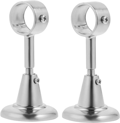Verstelbare gordijnroede houders 28mm in zilver - Set van 2 voor optimale raamdecoratie en eenvoudige installatie