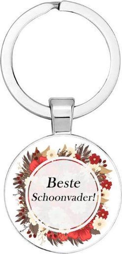 Akyol - beste schoonvader Sleutelhanger - Papa/Vader - jouw schoonvader - Vaderdag cadeautje - Papa cadeau - 2,5 x 2,5 CM