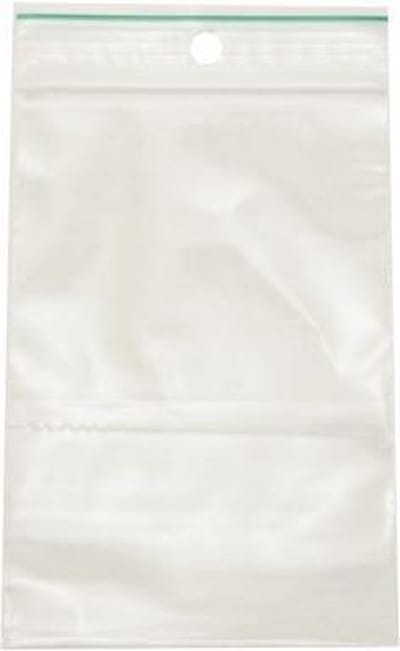 Gripzakjes plastic 4x6cm 100 stuks met ophangoog - 60 Micron - sealbags - ziplock