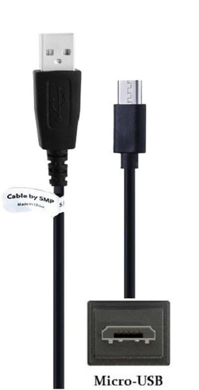 OneOne 1,0m Micro USB kabel. Zwarte laadkabel. Oplaadkabel snoer past op Bose QuietComfort 20 In-Ear, 20 Acoustic Noise Cancelling, 20i, 30 Wireless, 35 Wireless, 35 Wireless 2, SoundWear Companion