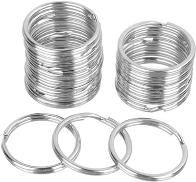 100 Stuks Sleutelringen - Keychain Sleutel Splitringen voor Hobby & Sleutellabels - Keyrings - Sleutel Houder Knutselen - LOUZIR