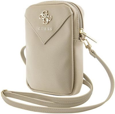 Guess Big 4G Metal Logo Pouch met Riem - (Geschikt voor toestellen tot 7 Inch) - Goud