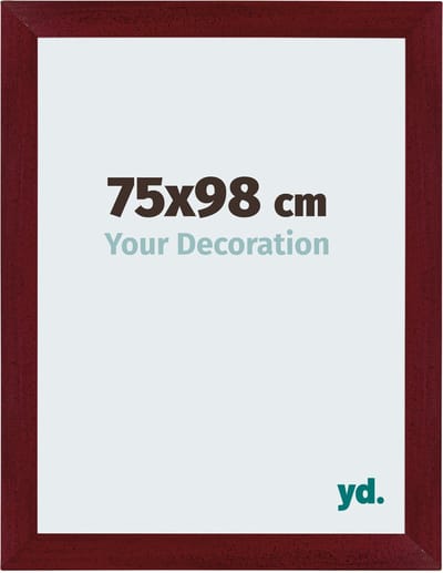Your Decoration - Fotolijst 75x98 cm - MDF - Wijnrood Geveegd - Mura
