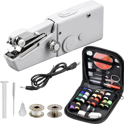 Handnaaimachine - Handnaaimachine - Mininaaimachine - Draagbare Elektrische Naaimachine Met Naaiaccessoires Voor Diverse Stoffen - Voor Op Reis