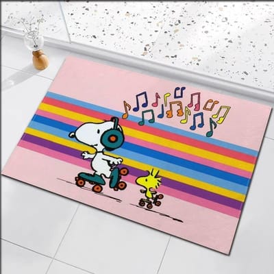 Disney Snoopy Deurmat Schattige Cartoon Kinderkamer Huisdecoratie Antislip Wasbaar Tapijt Slaapkamer Badkamer Keuken Ingang Vloerkleed 50x80cm