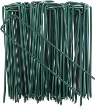 50x Bevestigingspennen Kunstgras - Verzinkte Hekspijkers U-Vormig voor Tuin en Terras