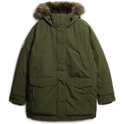Superdry - Everest Parka Jas Met Imitatiebont - Heren - Gewatteerde jassen