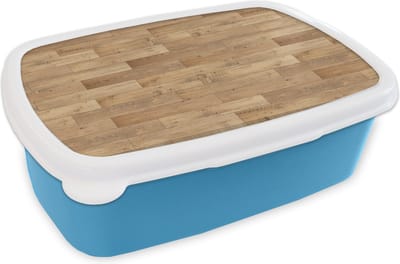 Broodtrommel Blauw - Lunchbox - Brooddoos - Patroon - Parket - Patronen - 18x12x6 cm - Kinderen - Jongen