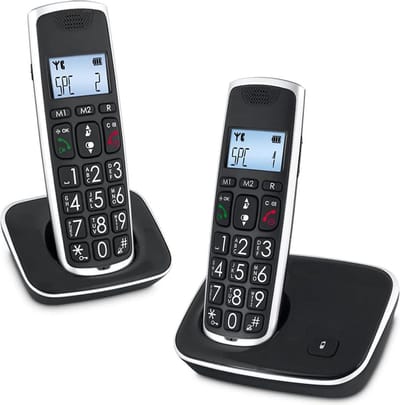 ApexArte® Huistelefoon - Senioren Telefoon Vaste Lijn - GSM - Zwart