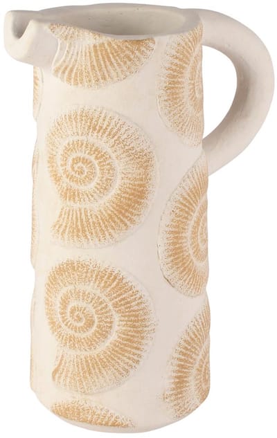 Dekoratief | Deco kan 'Ethnic Vibe', wit, cement, 18x11x26cm | A260467