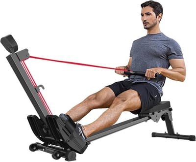 DailySupplies® Roeitrainer Inklapbaar - Hometrainer - Roeimachine Fitness - Zwart