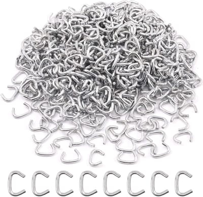 1000 Stuks 3/8 Inch Gegalvaniseerde Varkensringen Assortiment Kit voor Meubelbekleding, Bungee Schok en Vleesverpakkingen