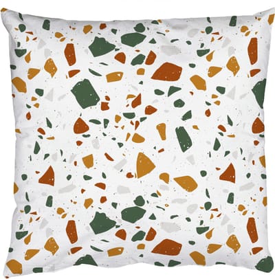Sierkussens - Kussentjes Woonkamer - 50x50 cm - Terrazzo - Patroon - Wit - Terra