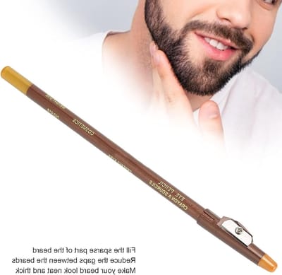 Beard Pencil voor het Vullen van Baarden, Waterdichte Styling Tool voor een Perfecte Gezichtshaarvormgeving in Lichtbruin