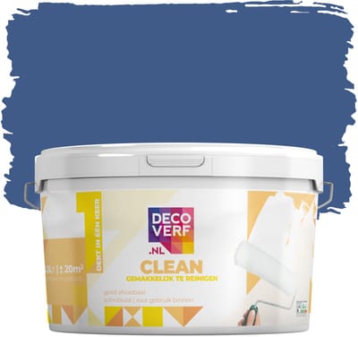Decoverf clean muurverf koningsblauw, 2.5L