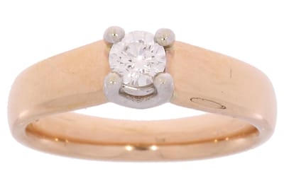 R&C - Valerie Model RIN0081XL – rosé gouden ring - 14 karaat – Naturel diamant 0.30 crt. - Gewicht 5.1 gram - Maat 54/17.25 - uitverkoop Juwelier Verlinden St. Hubert – van €3433,= voor €1795,=