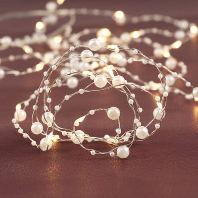 36 LED Witte Parel Slinger Lichten met Timer voor Bruiloft en Feestversiering - 4,5 Meter
