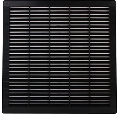 Ventilatierooster 300 x 300 mm - Hoekig Kunststof Afvoerluchtrooster - Antraciet/Grafiet