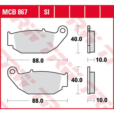 Remblokset TRW MCB867SI