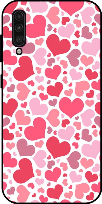 Smartphonica Telefoonhoesje Geschikt voor Samsung Galaxy A30s/A50/A50s met Hartjes Print - Hearts Design TPU Backcover Case - Kinder Hoesje met Hartjes Design geschikt voor Samsung Galaxy A30s;Samsung Galaxy A50;Samsung Galaxy A50s