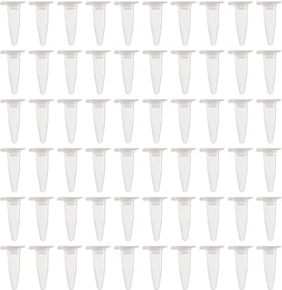 Dailygoods- Centrifugebuisjes 0,2 ml - Kunststof - Gegradueerd - Transparant - Kliksluiting - Geschikt voor laboratoriumgebruik - Microtubes